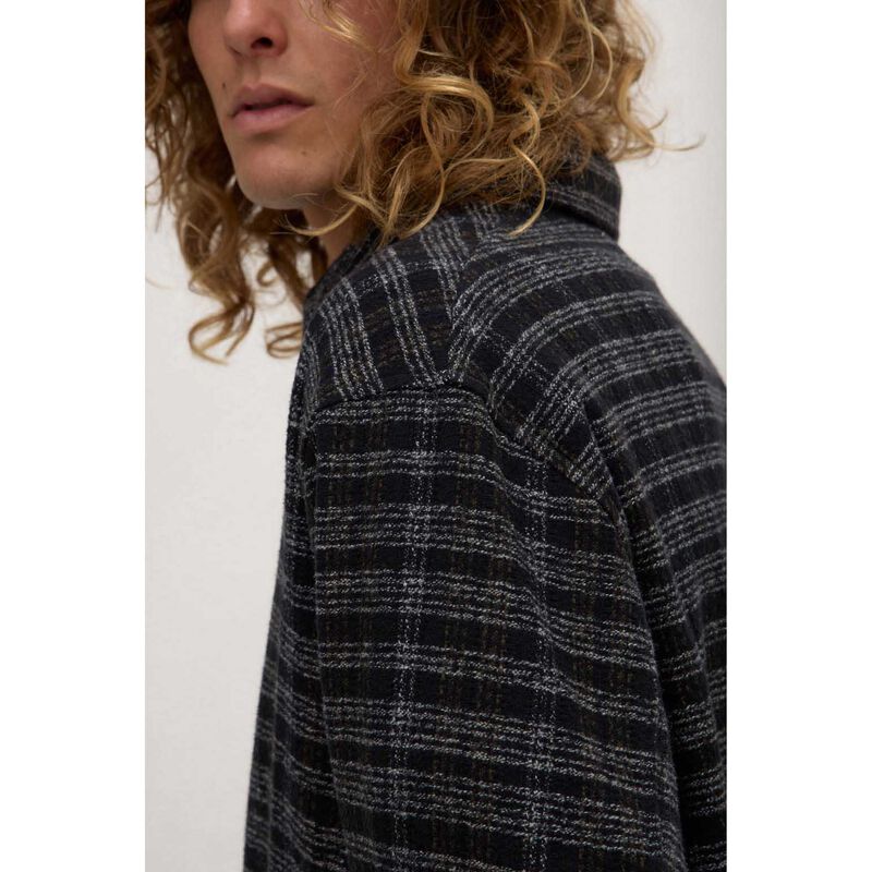 Assembly Label Tom Check Overshirt Black Olive image number 2